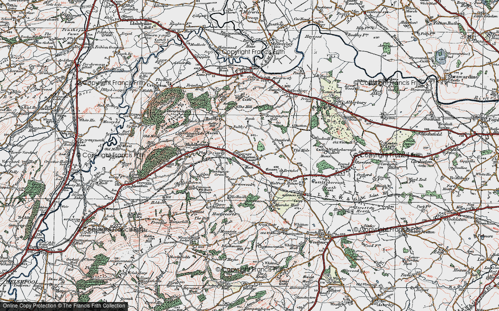 Old Map of Wollaston, 1921 in 1921