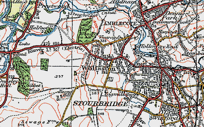 Old map of Wollaston in 1921