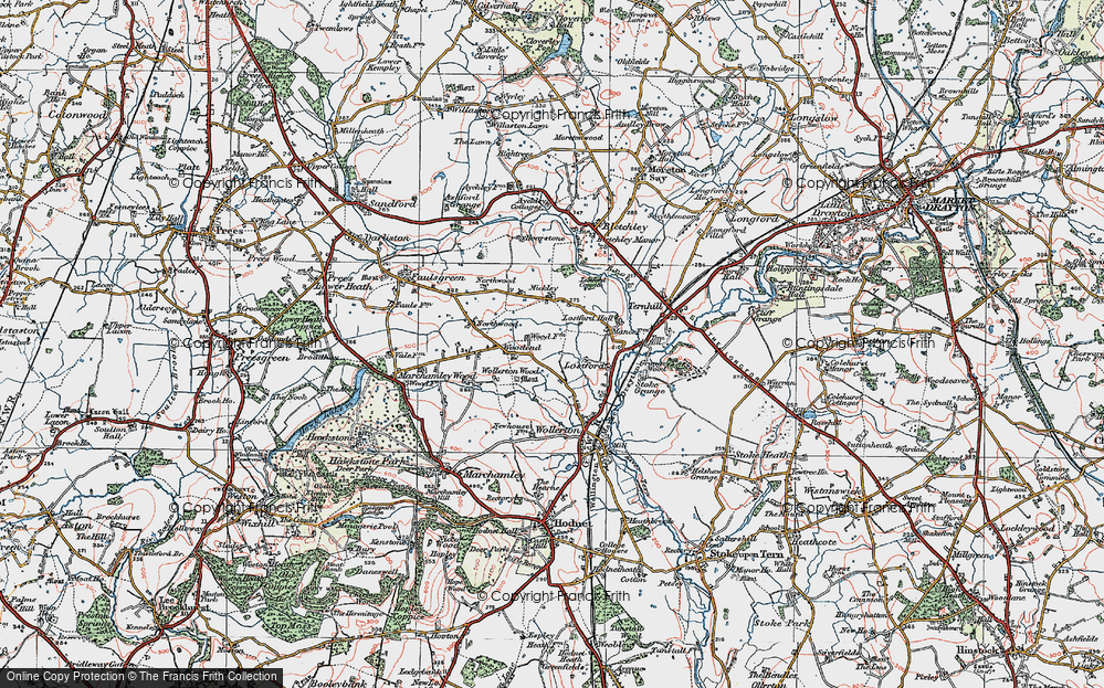Old Map of Wollerton Wood, 1921 in 1921
