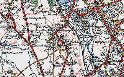 Old map of Wolstanton in 1921