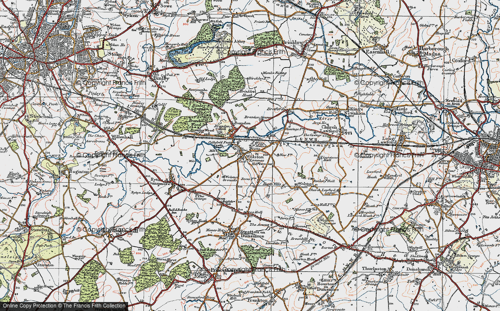 Old Map of Wolston, 1920 in 1920