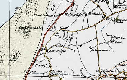 Old map of Wolsty in 1925