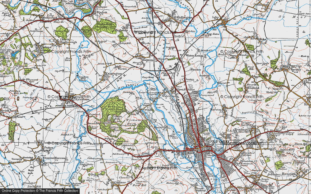 Old Map of Wolvercote, 1919 in 1919