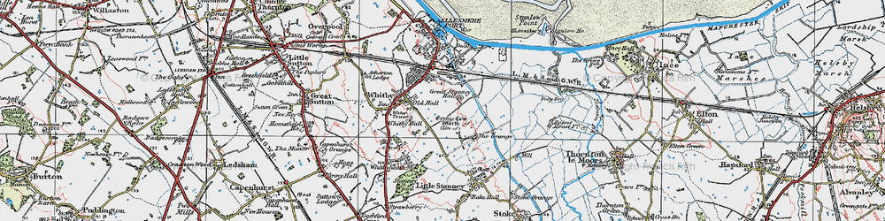 Old map of Wolverham in 1924