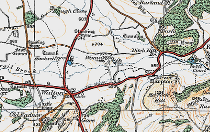 Old map of Womaston in 1920