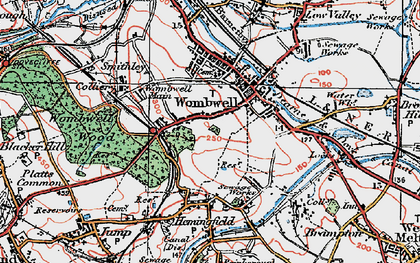 Old map of Wombwell in 1924