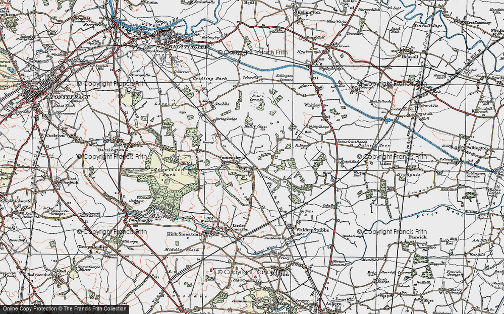 Old Map of Womersley, 1924 in 1924