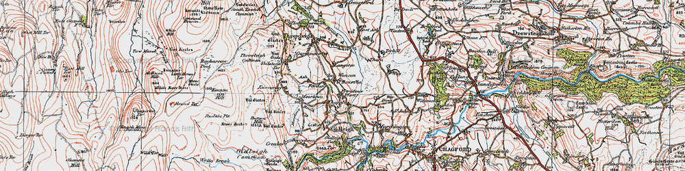 Old map of Wonson in 1919
