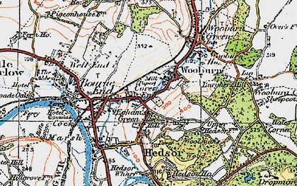 Old map of Wooburn in 1919
