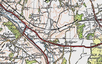 Old map of Wooburn Moor in 1920