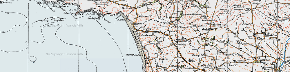 Old map of Wood in 1922