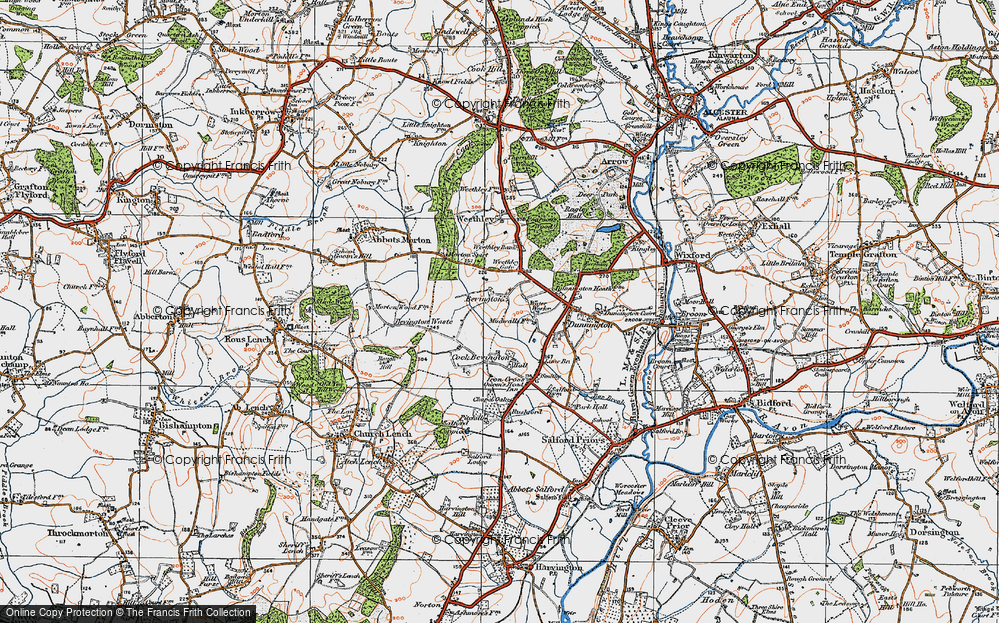 Old Map of Wood Bevington, 1919 in 1919