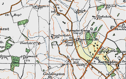 Old map of Wood End in 1919