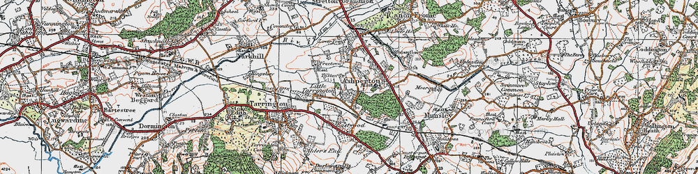 Old map of Tuston in 1920