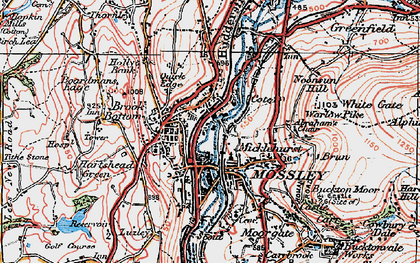 Old map of Wood End in 1924