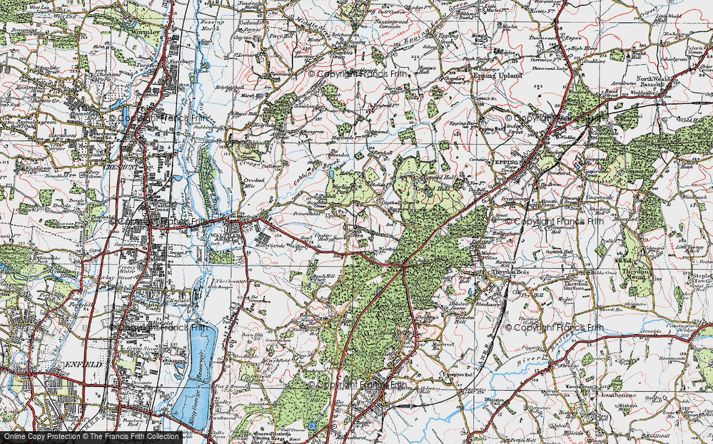 Old Map of Wood Green, 1920 in 1920