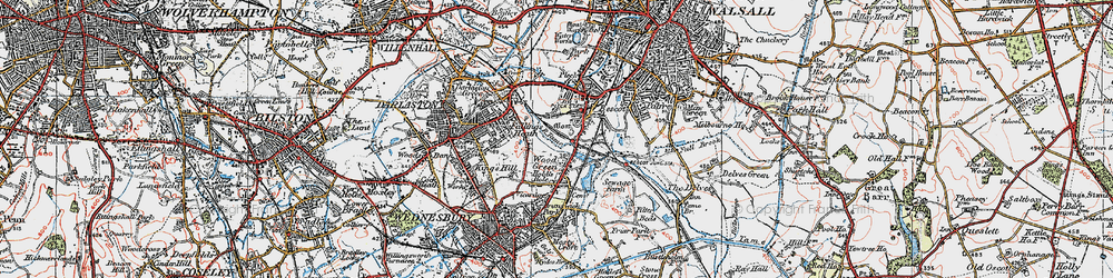 Old map of Wood Green in 1921