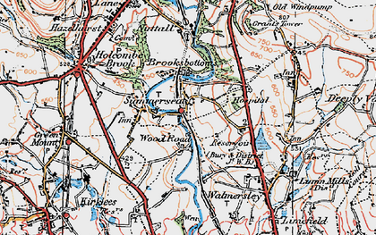Old map of Wood Road in 1924