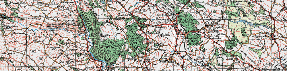 Old map of Wood Seats in 1924