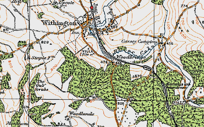Old map of Woodbridge in 1919
