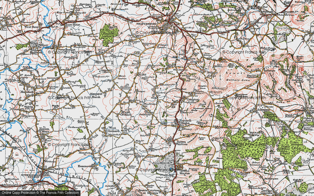 Old Map of Woodbridge, 1919 in 1919