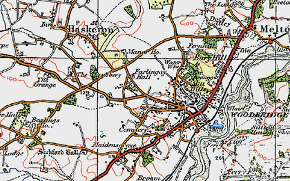 Old map of Woodbridge in 1921