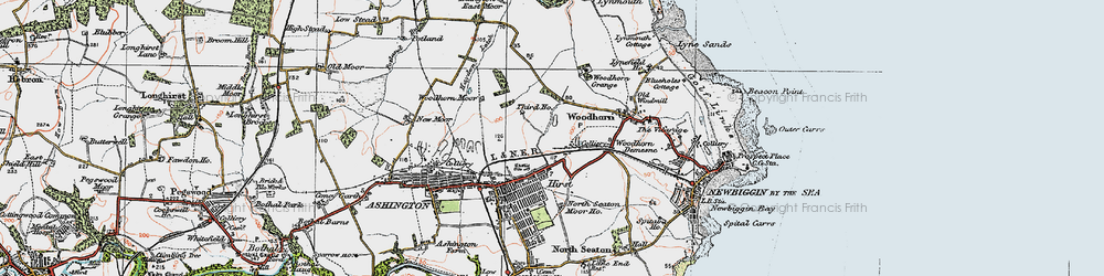 Old map of Woodbridge in 1925