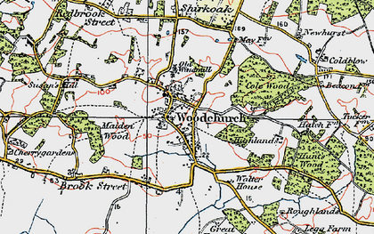 Old map of Woodchurch in 1921