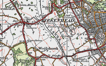Old map of Woodchurch in 1923