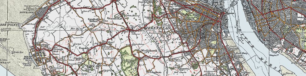 Old map of Woodchurch in 1923