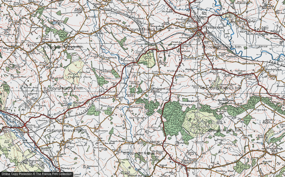Old Map of Woodcock Heath, 1921 in 1921