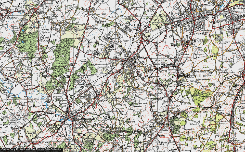 Old Map of Woodcote, 1920 in 1920