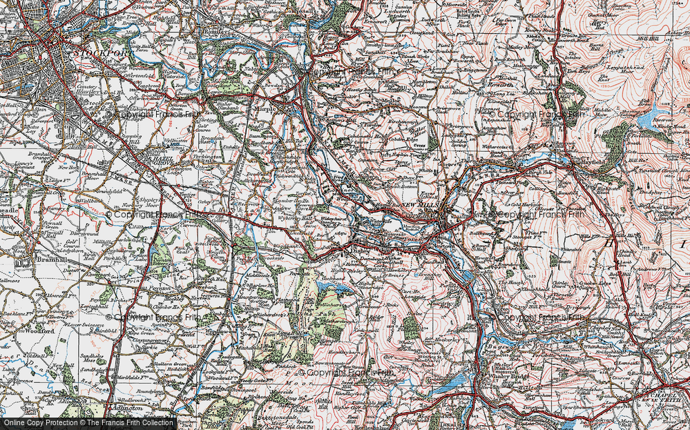 Old Map of Woodend, 1923 in 1923