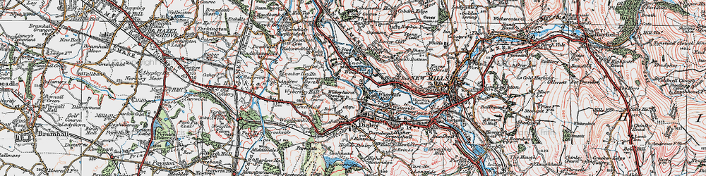 Old map of Woodend in 1923