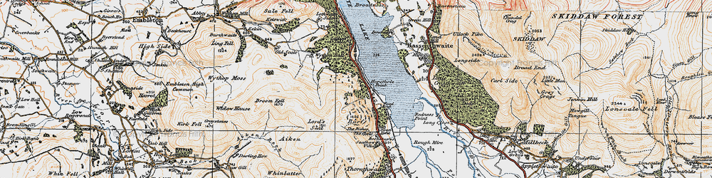 Old map of Aiken in 1925