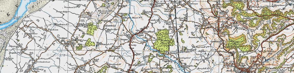 Old map of Woodford in 1919
