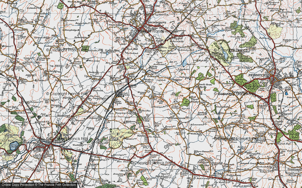 Old Map of Woodgate, 1919 in 1919