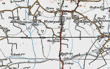 Old map of Woodgate in 1920