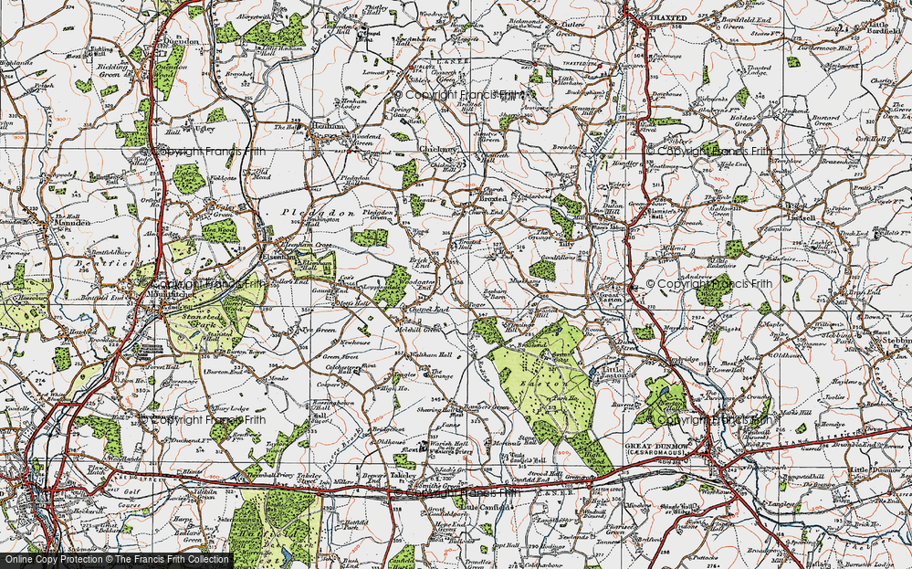 Old Map of Woodgates End, 1919 in 1919