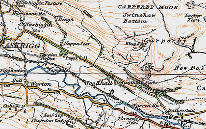 Old map of Woodhall in 1925