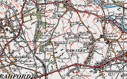 Old map of Woodhall Hills in 1925