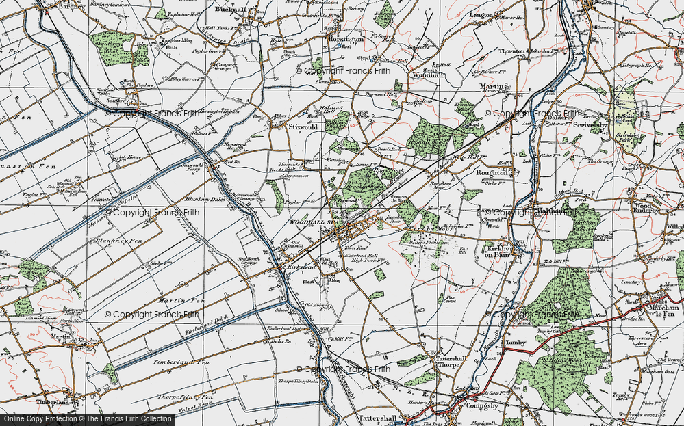 Old Map of Woodhall Spa, 1923 in 1923