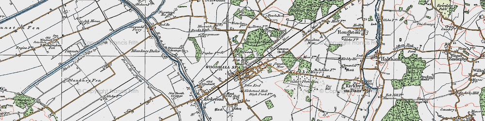 Old map of Woodhall Spa in 1923