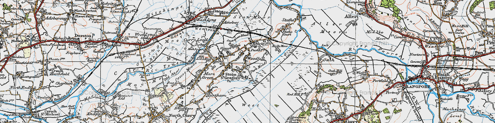 Old map of Woodhill in 1919