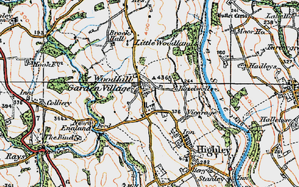 Old map of Woodhill in 1921