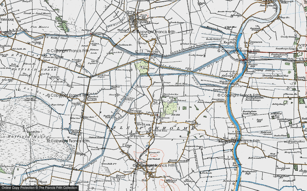 Old Map of Woodhouse, 1923 in 1923
