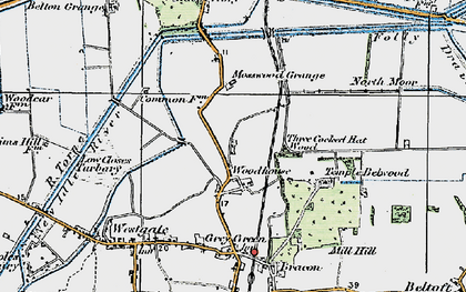 Old map of Woodhouse in 1923