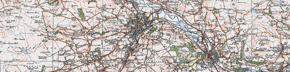 Old map of Woodhouse in 1925