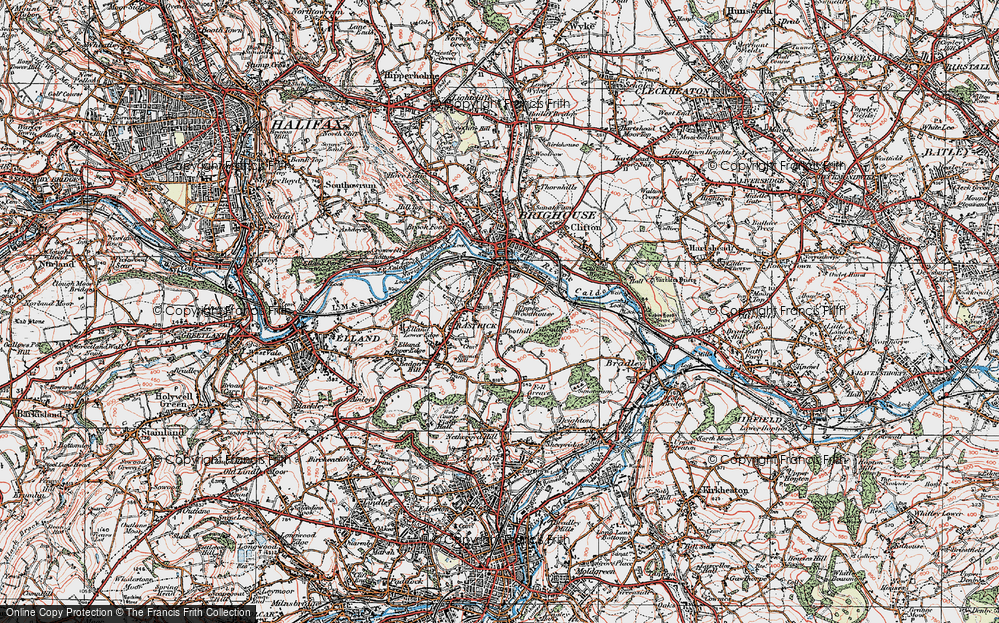 Old Map of Woodhouse, 1925 in 1925