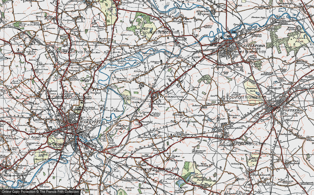 Old Map of Woodhouse, 1925 in 1925